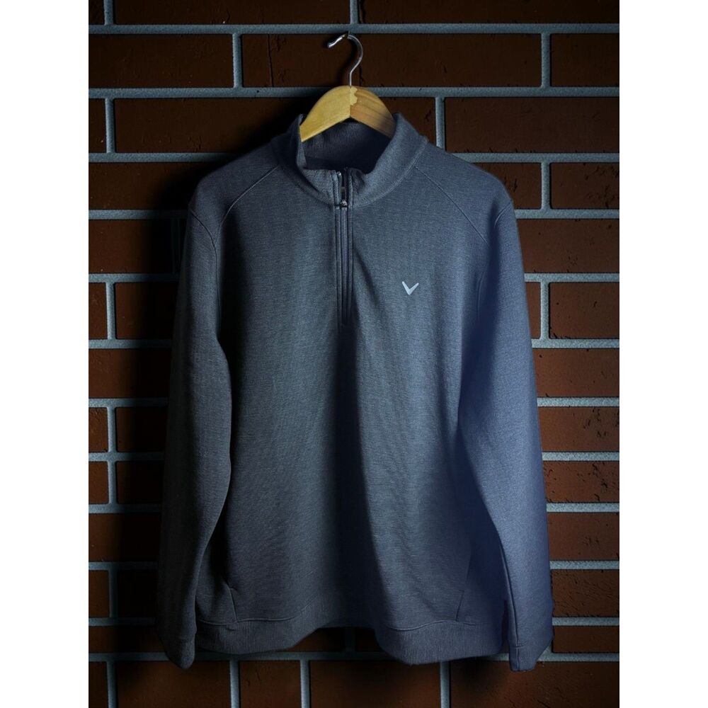 Callaway Opti Dri Quarter Zip Pullover Gray Golf Jacket Men's XL